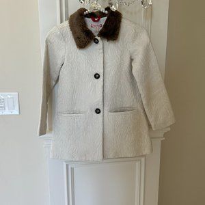 Darling Little Girl Ruby & Bloom Jacquard Dress Coat I Size XS 5/6